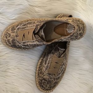 Yellow Box Leopard slip-ons